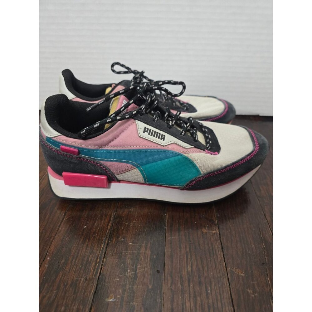 Puma Future Rider City Big Kids Sneakers Pink White 5C